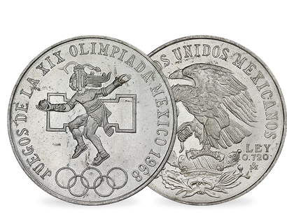Mexiko 1968: Silber-Gedenkmünze zu den 19. Olympischen Sommerspielen