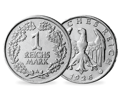 Die erste 1-Reichsmark-Silbermünze Deutschlands!