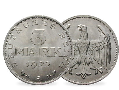Weimarer Republik 3 Mark 1922