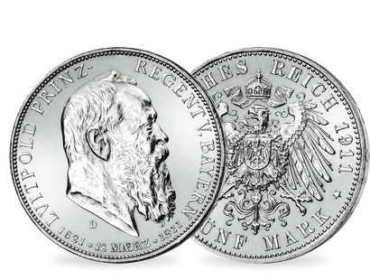 90. Geburtstag des Prinzregenten − Luitpold von Bayern, 5 Mark 1911