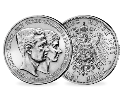 Braunschweig-Lüneburgs letzte 3 Mark − Braunschweig-Lüneburg 3 Mark 1915