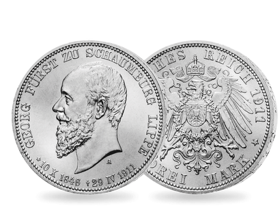 Deutsches Reich / Schaumburg-Lippe 3 Mark 1911 Fürst Georg