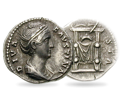 Römisches Reich Denar nach 141 n. Chr. Faustina I.					
