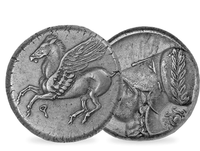 Das geflügelte Pferd Pegasus – Korinth Stater 345-300 v. Chr.