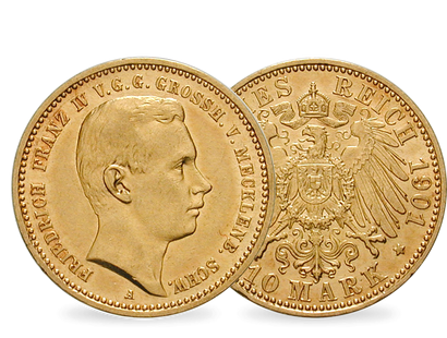 Deutsches Reich / Mecklenburg-Schwerin 10 Mark 1901 Großherzog Friedrich Franz IV.