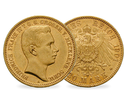 Deutsches Reich / Mecklenburg-Schwerin 20 Mark 1901 Großherzog Friedrich Franz IV.