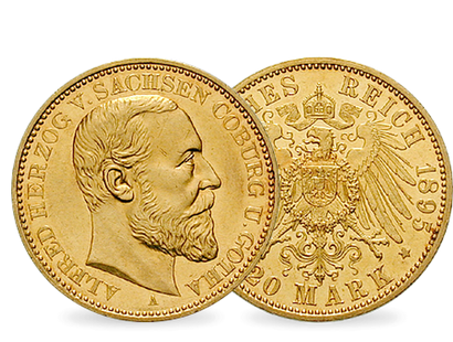 Deutsches Reich / Sachsen-Coburg und Gotha 20 Mark 1895 Herzog Alfred