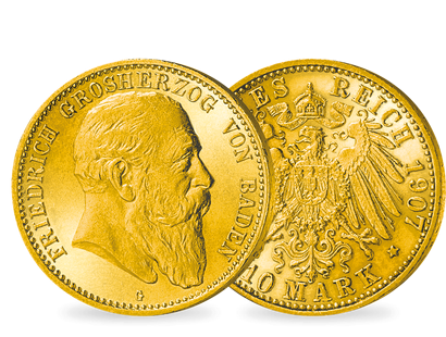 Die letzten 10 Mark Friedrich I. − Baden, 10 Mark Gold 1902-1907