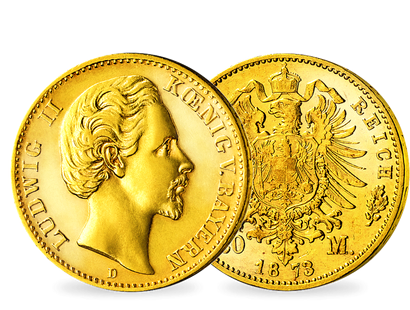 Bayerns erste 20 Mark in Gold − Ludwig II. 20 Mark 1872-1873