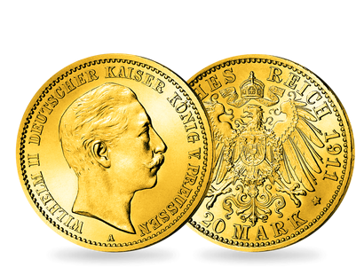 20 Mark Goldmünze "Kaiser Wilhelm II." aus Preußen 1890-1913