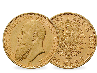 Deutsches Reich / Sachsen-Meiningen 20 Mark 1889 Herzog Georg II.
