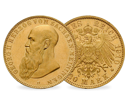 Deutsches Reich / Sachsen-Meiningen 20 Mark 1910/1914 Herzog Georg II.