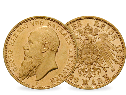Deutsches Reich / Sachsen-Meiningen 20 Mark 1900/1905 Herzog Georg II.