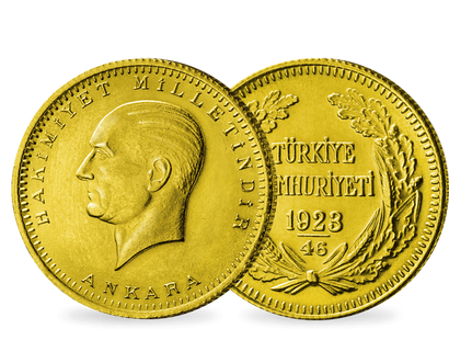 Die Türkei ehrt Kemal Atatürk − 100 Piaster Gold 1943-1981