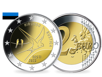Monnaie 2€ commémorative « L’hirondelle rustique - Estonie 2023 » 