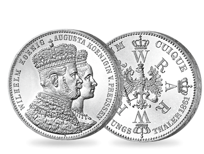 Wilhelm I. wird König − Preußen Krönungstaler 1861
