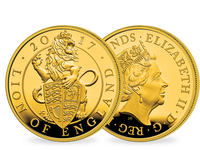 Großbritannien 2017 'The Queen's Beasts The Lion of England' Au (999,9/1000) 5 Unzen
