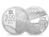 Frankreich 2018 UNESCO 'Louvre & Pont des Arts' 500 Euro, 1 Kilo Ag (900/1000)