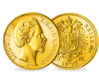 Deutsches Reich/Bayern 10 Mark 1872-1873 Ludwig II. 