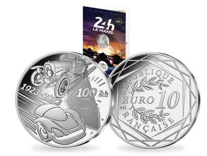 Monnaie de 10€ argent 100ème anniversaire des "24 Heures du Mans" 2023