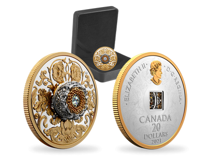 Kanada: Diamant-Silbermünze "Funkeln des Herzens - Sparkle of the Heart"