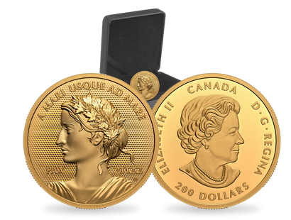 Kanada 2022: Fein-Goldmünze "Peace Dollar" mit Ultra Hoch-Relief