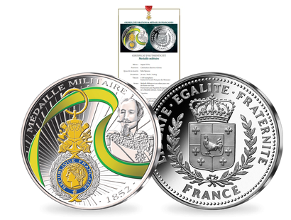 Frappe en argent colorisé « Médaille militaire » 
