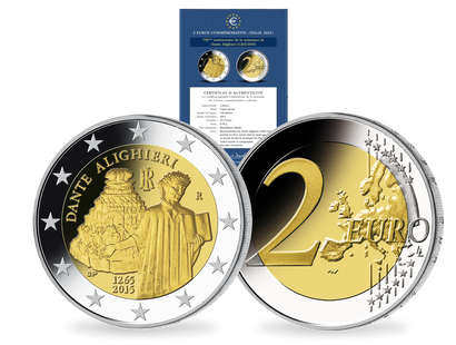 Monnaie commémorative de 2 Euros «750ème anniversaire de la naissance de Dante Alighieri» Italie 2015