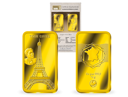 Lingot en or le plus pur « Tour Eiffel »