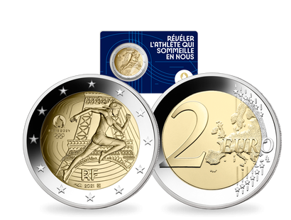 Monnaie commémorative de 2€ BU - Jeux Olympiques Paris 2024 - Blister №1