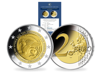 Monnaie commemorative de 2 Euros «Centenaire de l’unification de la Thrace avec la Grèce» Grèce 2020