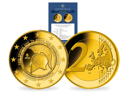 Grèce 2020 - 2€ dorée - 2 500e anniversaire de la bataille des Thermopyles