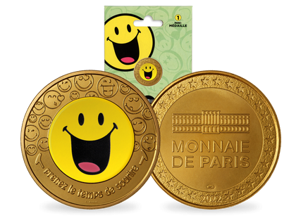 Mini-médaille Smiley - Rire
