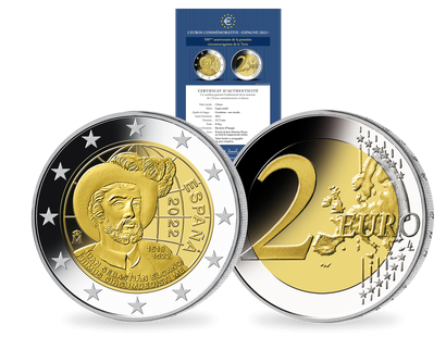 Monnaie commemorative de 2 Euros «500ème anniversaire de la première circumnavigation de la Terre» Espagne 2022