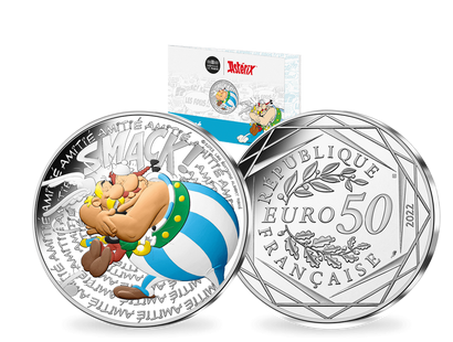 La monnaie en argent colorisé de 50€ « Astérix - Amitié » V2 2022