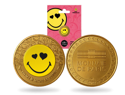 Mini médaille  Smiley Amour