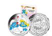Monnaie de 50 Euros en argent massif colorisée «Les Schtroumpfs - Schtroumpf Amoureux» France 2020