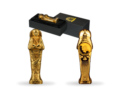 Monnaie 3D en argent pur & dorée à l'or pur « Le sarcophage de Toutânkhamon» 2022