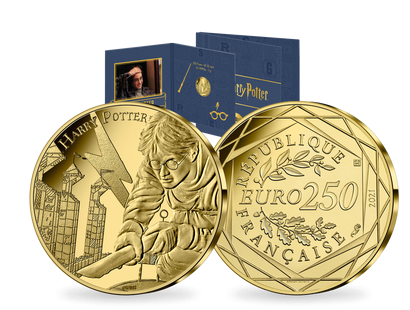 Introuvable ailleurs : Monnaie officielle 250 Euros en or pur  «Harry Potter 1/2» 2021
