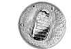 5 Unzen Silbermünze aus den USA zu '50 Jahre Mondlandung'