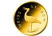 Deutsche 20-Euro-Goldmünze "Heimische Vögel – Weißstorch" 2020 - Gemischte Prägezeichen