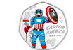 Monnaie argentée & colorisée «Captain America - Mission Apollo»