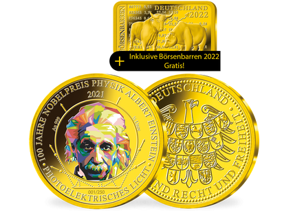 Feingold-Gedenkprägung „100 Jahre Nobelpreis Physik Albert Einstein“