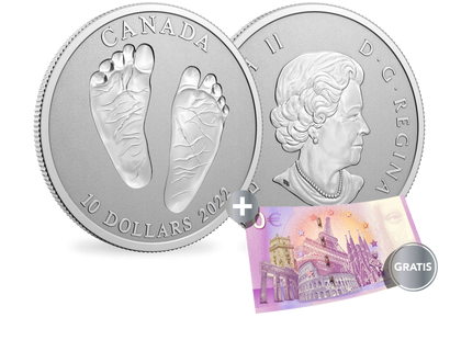 Kanada 2022: Silbermünze zur Geburt "Willkommen auf der Welt"