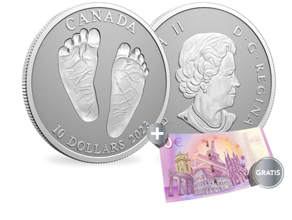 Kanada 2023: Silbermünze zur Geburt "Willkommen auf der Welt"
