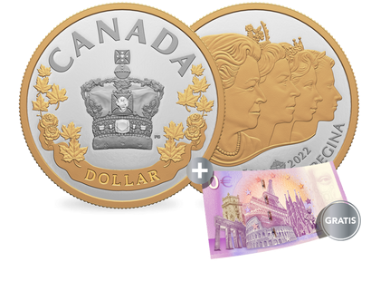 Kanada 2022: 1 Dollar-Feinsilber-Gedenkmünze "Imperial State Crown"