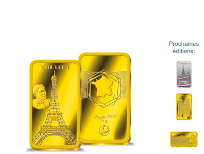 Les lingots Tour Eiffel en or et argent purs