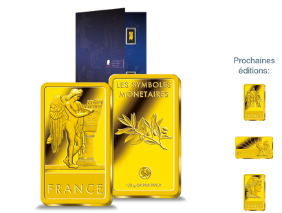 La collection "Les Symboles monétaires français", lingots en or le plus pur