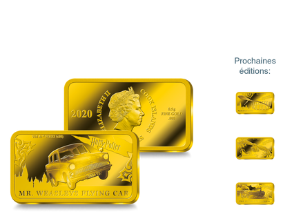 La collection monnaies-lingots officielles Harry Potter en or pur : Première monnaie «La voiture volante» !