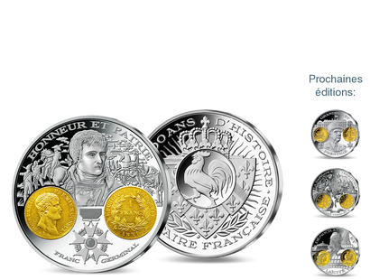La frappe en argent et dorée à l'or pur «Le Franc Germinal» de la collection 2000 ans d'Histoire